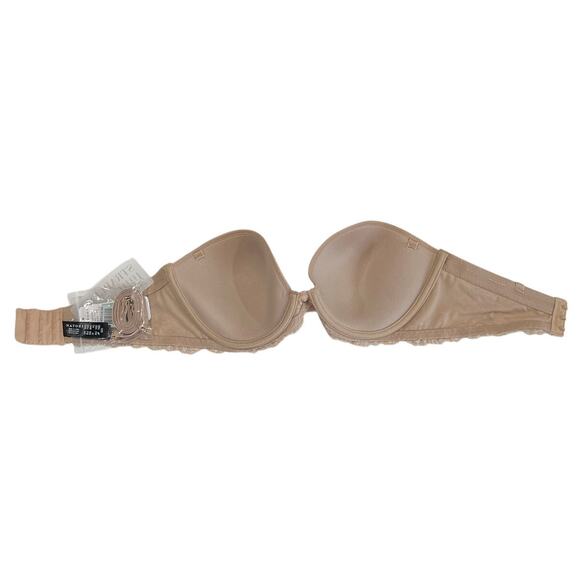 Natori Feathers Convertible Bra Size 32C Style 731023 Color Cafe No Slip Lace - Picture 8 of 8